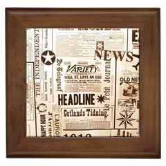 Vintage Newspapers Headline Typography Framed Tiles by yoursparklingshop