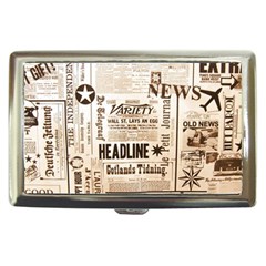 Vintage Newspapers Headline Typography Cigarette Money Cases by yoursparklingshop