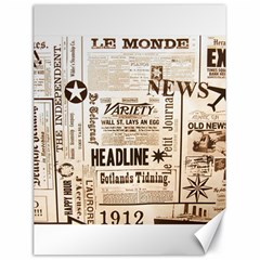 Vintage Newspapers Headline Typography Canvas 18  X 24   by yoursparklingshop