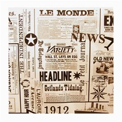 Vintage Newspapers Headline Typography Medium Glasses Cloth (2-side) by yoursparklingshop