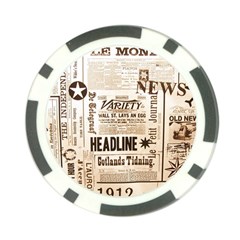 Vintage Newspapers Headline Typography Poker Chip Card Guard (10 Pack) by yoursparklingshop