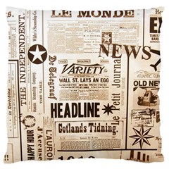 Vintage Newspapers Headline Typography Standard Flano Cushion Case (one Side) by yoursparklingshop