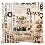 Vintage Newspapers Headline Typography Standard Flano Cushion Case (One Side) Front