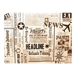 Vintage Newspapers Headline Typography Double Sided Flano Blanket (Mini)  35 x27  Blanket Back