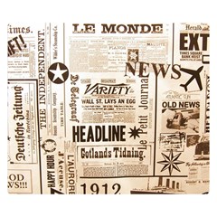 Vintage Newspapers Headline Typography Double Sided Flano Blanket (small)  by yoursparklingshop