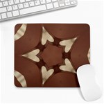 Chocolate Brown Kaleidoscope Design Star Large Mousepads Front