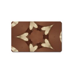 Chocolate Brown Kaleidoscope Design Star Magnet (name Card) by yoursparklingshop