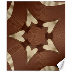 Chocolate Brown Kaleidoscope Design Star Canvas 8  X 10  by yoursparklingshop