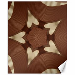 Chocolate Brown Kaleidoscope Design Star Canvas 16  X 20   by yoursparklingshop