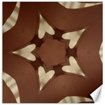 Chocolate Brown Kaleidoscope Design Star Canvas 20  x 20   19 x19.27  Canvas - 1