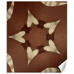 Chocolate Brown Kaleidoscope Design Star Canvas 20  X 24   by yoursparklingshop