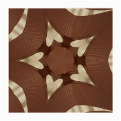 Chocolate Brown Kaleidoscope Design Star Medium Glasses Cloth (2-side) by yoursparklingshop