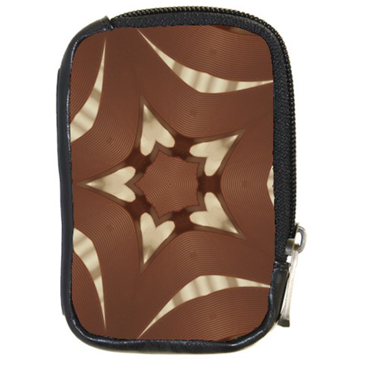 Chocolate Brown Kaleidoscope Design Star Compact Camera Cases