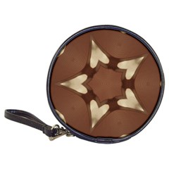 Chocolate Brown Kaleidoscope Design Star Classic 20-cd Wallets by yoursparklingshop