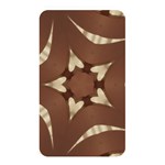 Chocolate Brown Kaleidoscope Design Star Memory Card Reader Front