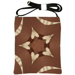 Chocolate Brown Kaleidoscope Design Star Shoulder Sling Bags by yoursparklingshop