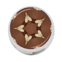 Chocolate Brown Kaleidoscope Design Star 4-port Usb Hub (one Side) by yoursparklingshop