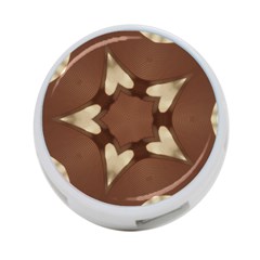 Chocolate Brown Kaleidoscope Design Star 4-port Usb Hub (two Sides)  by yoursparklingshop