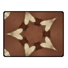 Chocolate Brown Kaleidoscope Design Star Fleece Blanket (small) by yoursparklingshop