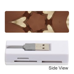 Chocolate Brown Kaleidoscope Design Star Memory Card Reader (stick)  by yoursparklingshop