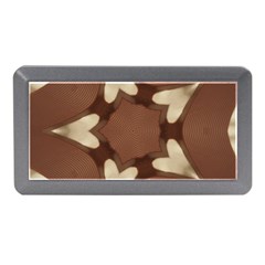 Chocolate Brown Kaleidoscope Design Star Memory Card Reader (mini) by yoursparklingshop