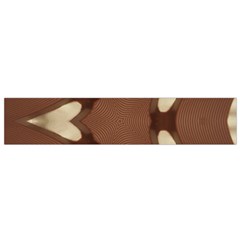 Chocolate Brown Kaleidoscope Design Star Small Flano Scarf by yoursparklingshop