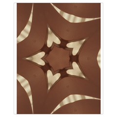 Chocolate Brown Kaleidoscope Design Star Drawstring Bag (small) by yoursparklingshop