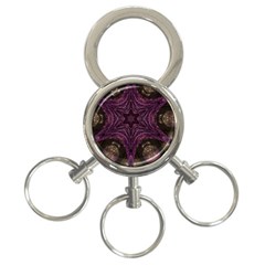 Pink Purple Kaleidoscopic Design 3-ring Key Chains by yoursparklingshop