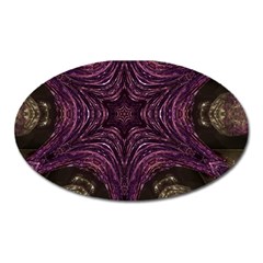 Pink Purple Kaleidoscopic Design Oval Magnet by yoursparklingshop