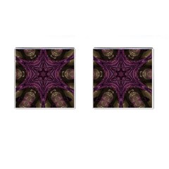 Pink Purple Kaleidoscopic Design Cufflinks (square) by yoursparklingshop