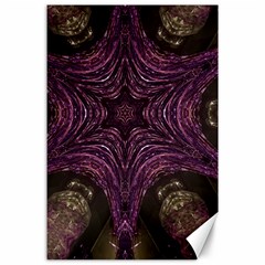 Pink Purple Kaleidoscopic Design Canvas 24  X 36  by yoursparklingshop