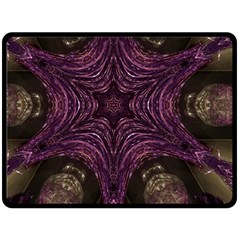 Pink Purple Kaleidoscopic Design Fleece Blanket (large)  by yoursparklingshop