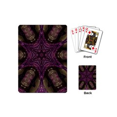 Pink Purple Kaleidoscopic Design Playing Cards (mini)  by yoursparklingshop