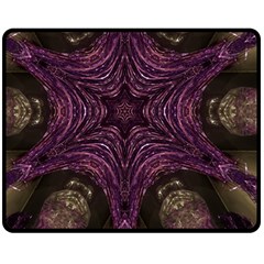 Pink Purple Kaleidoscopic Design Double Sided Fleece Blanket (medium)  by yoursparklingshop