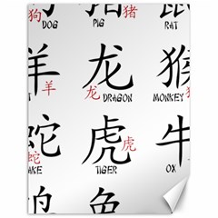 Chinese Zodiac Signs Canvas 12  X 16   by Celenk