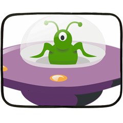 Ufo Fleece Blanket (mini) by Celenk