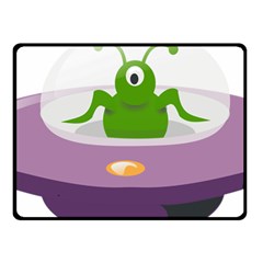 Ufo Fleece Blanket (small) by Celenk