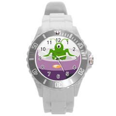 Ufo Round Plastic Sport Watch (l) by Celenk