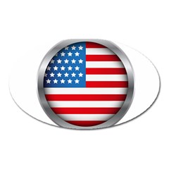 United Of America Usa Flag Oval Magnet by Celenk