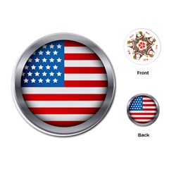 United Of America Usa Flag Playing Cards (round)  by Celenk