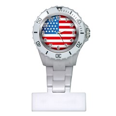 United Of America Usa Flag Plastic Nurses Watch