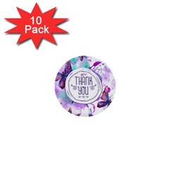 Thank You 1  Mini Buttons (10 Pack)  by Celenk