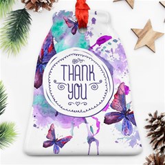 Thank You Bell Ornament (two Sides) by Celenk