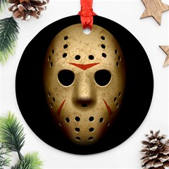 Jason Hockey Goalie Mask Ornament (round) by Celenk