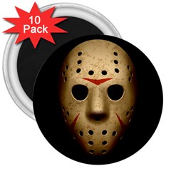 Jason Hockey Goalie Mask 3  Magnets (10 Pack)  by Celenk