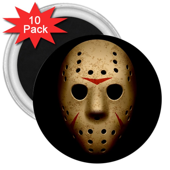 Jason Hockey Goalie Mask 3  Magnets (10 pack) 