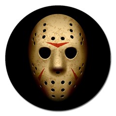 Jason Hockey Goalie Mask Magnet 5  (round) by Celenk