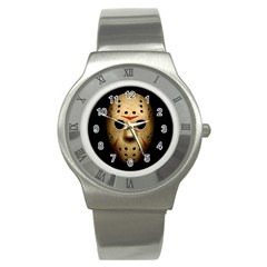 Jason Hockey Goalie Mask Stainless Steel Watch by Celenk