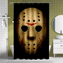 Jason Hockey Goalie Mask Shower Curtain 48  X 72  (small)  by Celenk