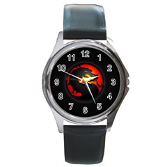 Dragon Round Metal Watch by Celenk